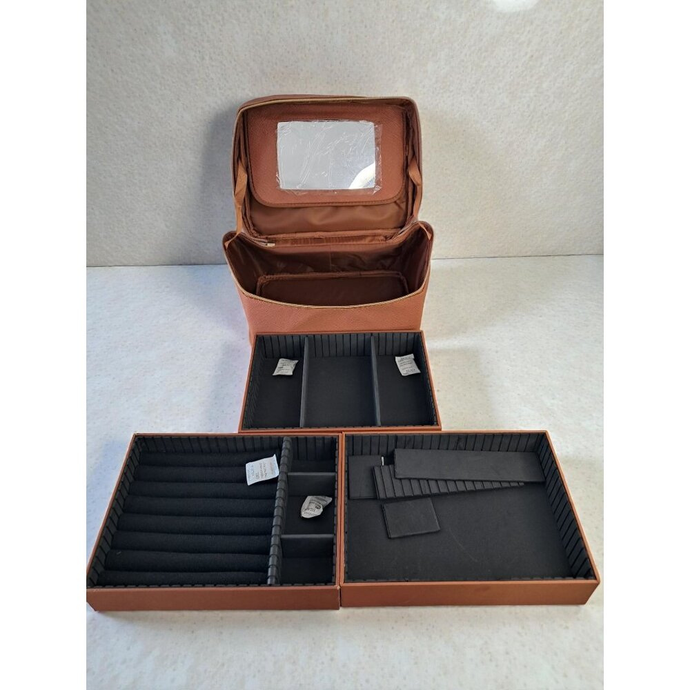 Joy Mangano The Jewel Kit Trio PLUS Double Decker Jewelry Tray with Lid - Picture 2 of 16
